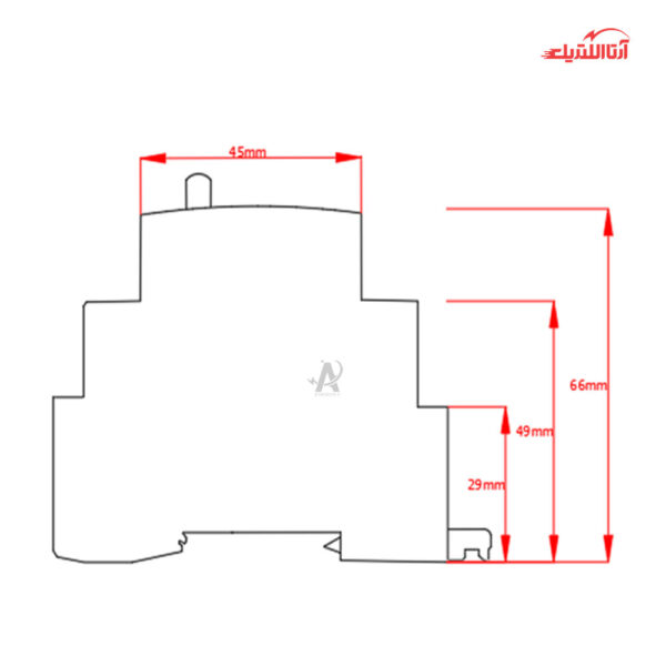 رله ضربه‌ای 2 پل 16 آمپر 24 ولت DC دستی و اتوماتیک JBH مدل 1NO+1NC کد RL21611D