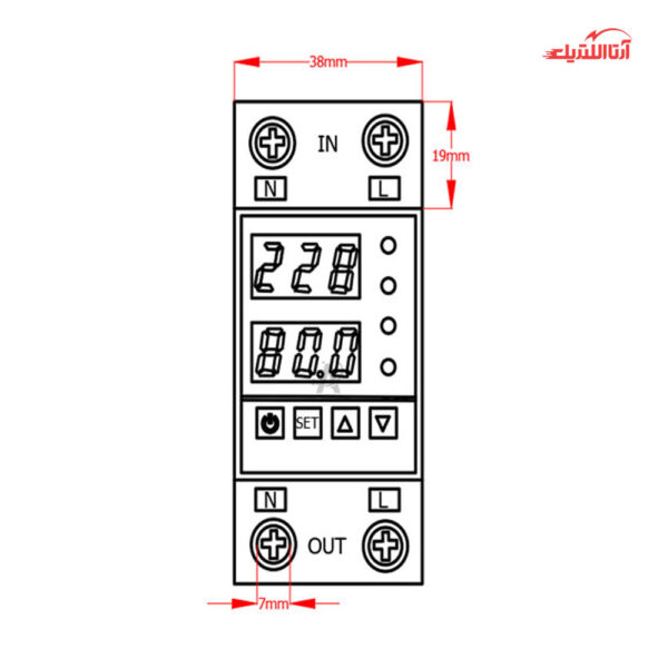محافظ ولتاژ و جریان تکفاز 63 آمپر JBH مدل CVP-S کد P42063A1
