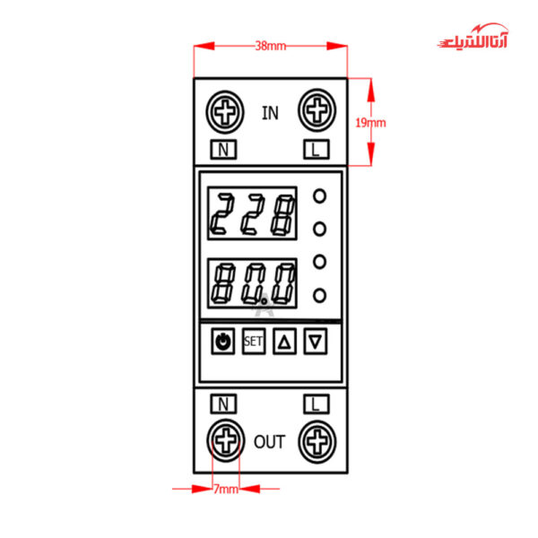 محافظ ولتاژ و جریان تکفاز 80 آمپر JBH مدل CVP-S کد P42080A1