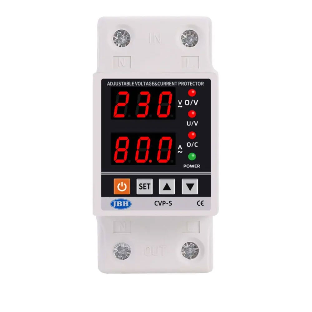 محافظ ولتاژ و جریان تکفاز 80 آمپر JBH مدل CVP-S کد P42080A1