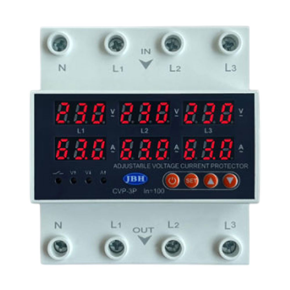 محافظ ولتاژ و جریان سه فاز 63 آمپر JBH مدل CVP-SP کد P44063A1