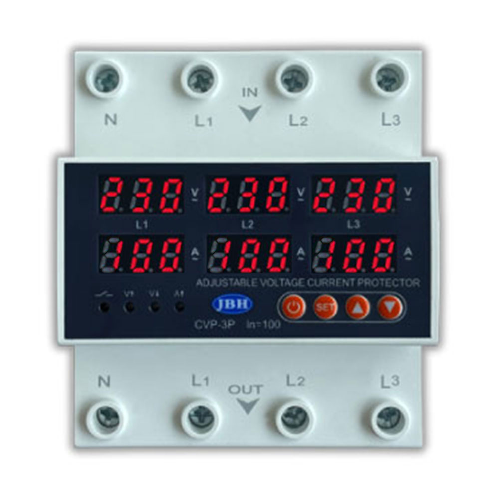 محافظ ولتاژ و جریان سه فاز 100 آمپر JBH مدل CVP-SP کد P44100A1