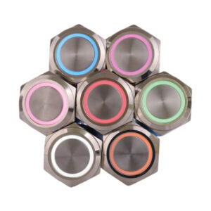 کلید فشاری شستی استارت ماندگار چراغ دار سایز 16 JBH