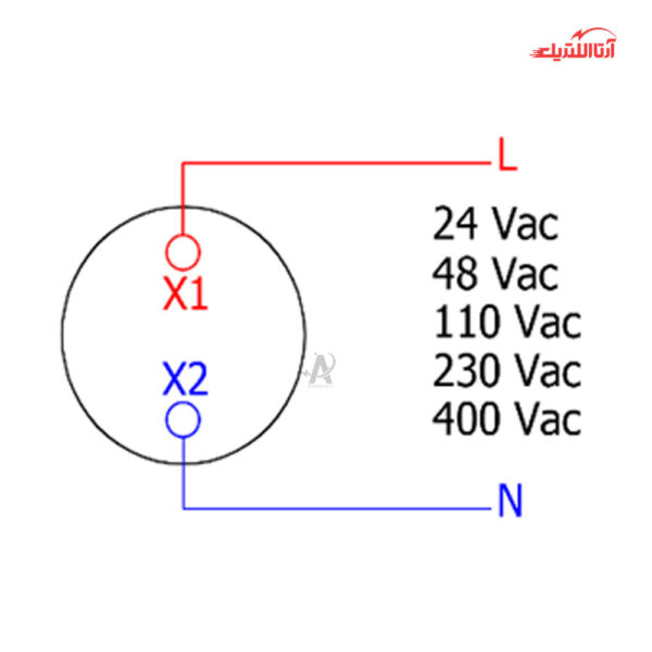 چراغ سیگنال ولت متر گرد JBH کد DI 22-V-R