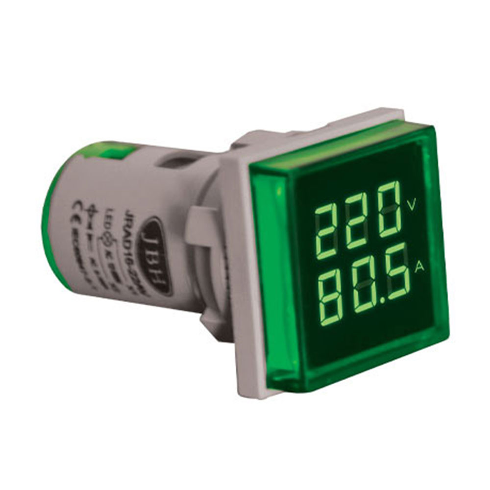 چراغ سیگنال ولت آمپر متر مربع JBH کد DI 22-VA-S