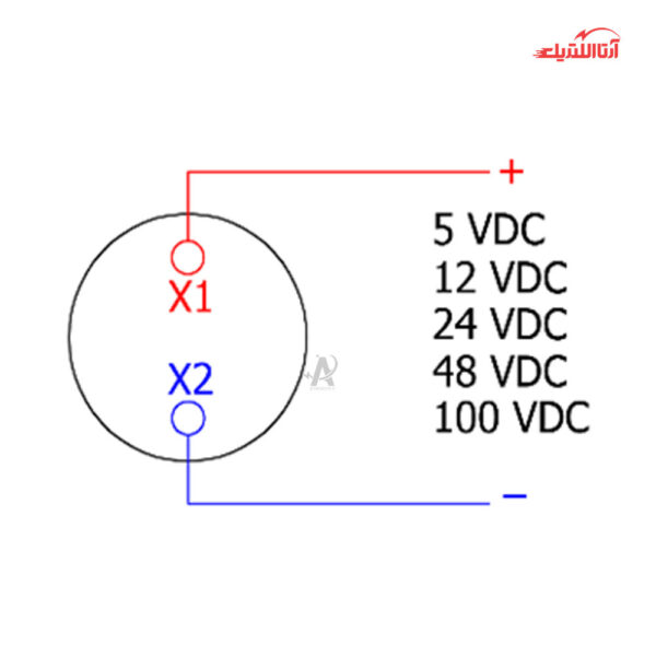چراغ سیگنال ولت متر گرد JBH کد DI 22-VDC-R