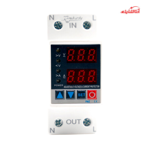 محافظ ولتاژ و جریان هوشمند 2 پل تکفاز 63 آمپر پارس اروند الکتریک
