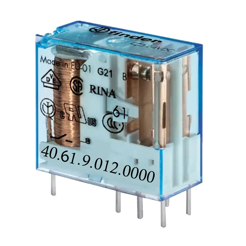 رله تک کنتاکت 16 آمپر 12 ولت DC فیندر کد 40.61.9.012.0000