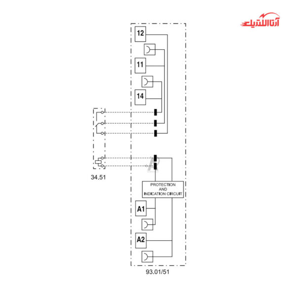ماژول تک کنتاکت 240 ولت AC فیندر کد 38.51.8.240.0060