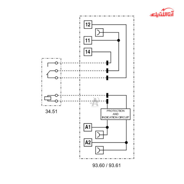 ماژول تک کنتاکت 12 ولت AC/DC فیندر کد 39.11.0.012.0060