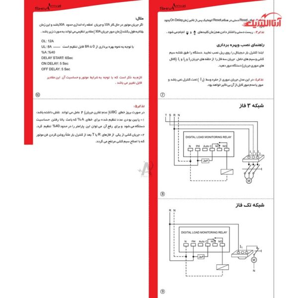 کنترل بار دیجیتال 0.5 تا 15 آمپر شیوا امواج مدل DLF-15A کد 13F6