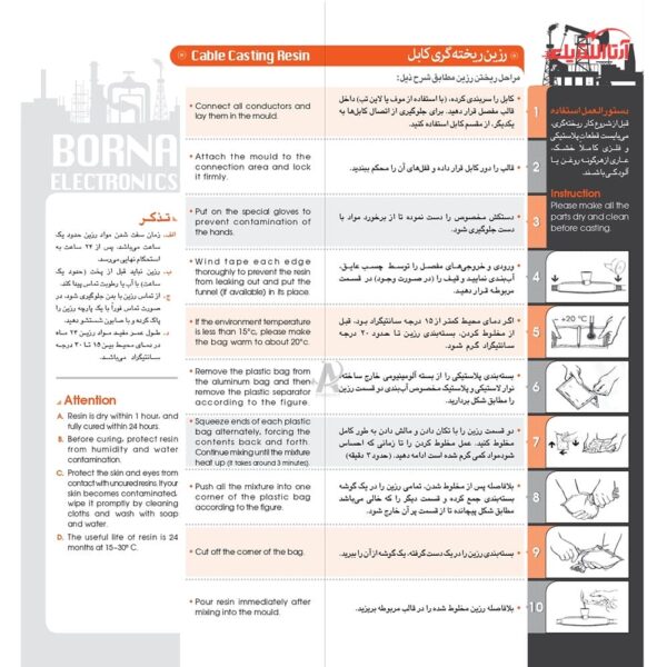 مفصل رزینی دو راهی تخت مستقیم برنا الکترونیک مدل BM11
