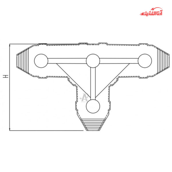 مفصل رزینی سه راهی T برنا الکترونیک مدل BT4