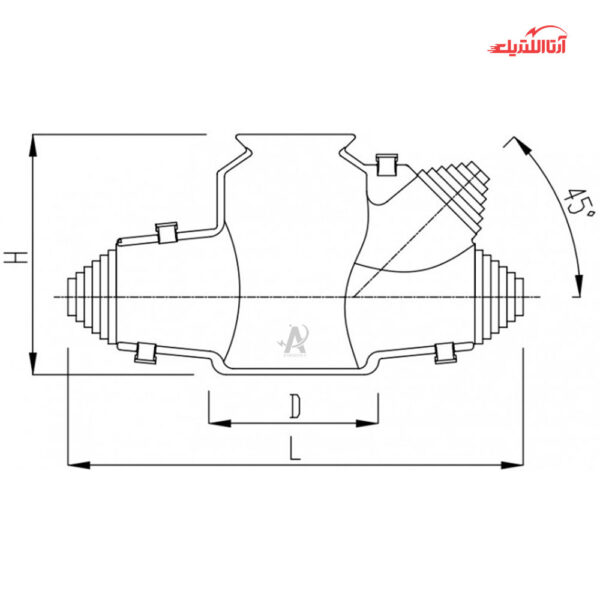 مفصل رزینی سه راهی Y برنا الکترونیک مدل BY1