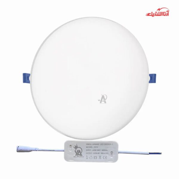 پنل سقفی توکار 12 وات گرد تمام نور فنر متغیر یکتا افروز مدل GREEN