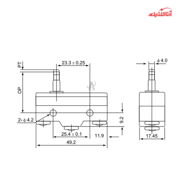 میکرو سوئیچ فشاری ساده CNTD مدل CM-1305