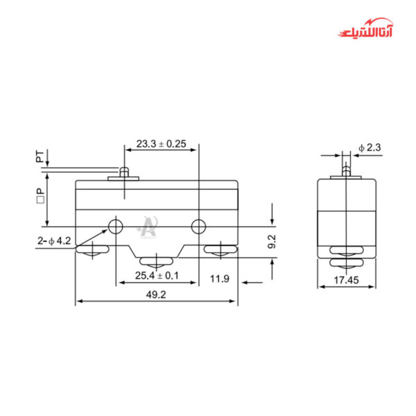 میکرو سوئیچ فشاری ساده CNTD مدل CM-1300