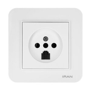 پریز تلفن دو منظوره ایران الکتریک مدل ارس اقتصادی