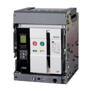 کلید هوایی 2000 آمپر 85ka کشویی موتور دار با بوبین قطع/وصل و رله حفاظتی ال اس مدل متاسل کد AS20E320A-M2D2D2AXAG6AL