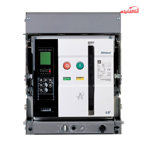 کلید هوایی 2500 آمپر 85ka کشویی موتور دار با بوبین قطع/وصل و رله حفاظتی ال اس مدل متاسل کد AS25E325A-M2D2D2AXAG6AL
