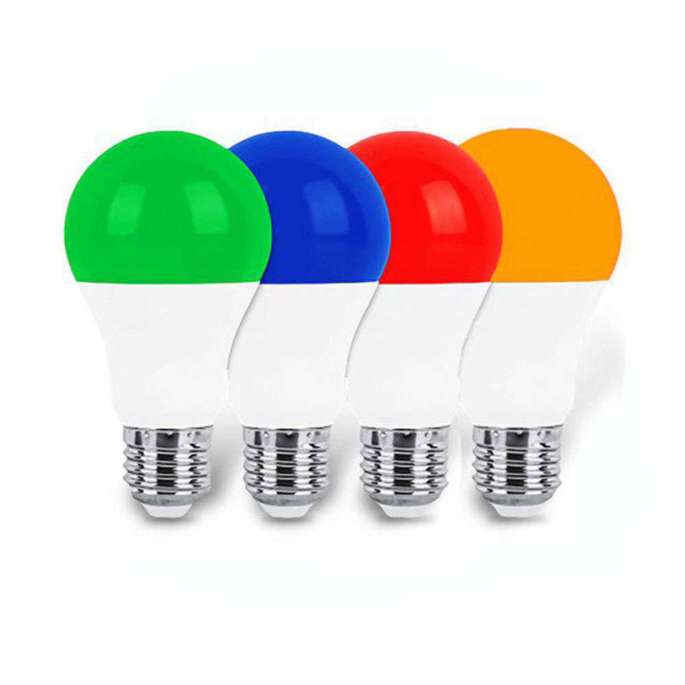 لامپ حبابی رنگی 10 وات بدیع نور سرپیچ E27