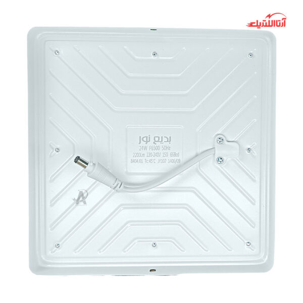 پنل سقفی روکار 24 وات مربع فریم لس بدیع نور مدل سنا 2