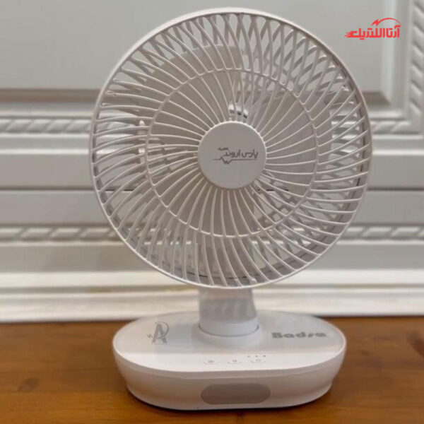 پنکه شارژی گردان چراغ دار پارس اروند مدل بادسا