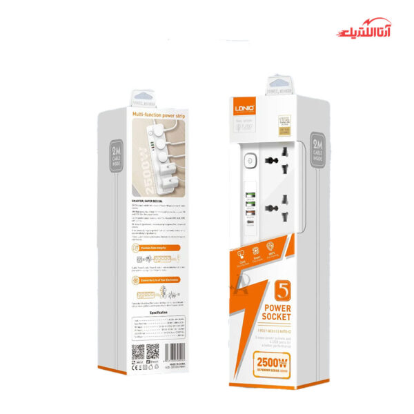 رابط 5 خانه و شارژ 2500 وات الدینیو مدل SC-5415