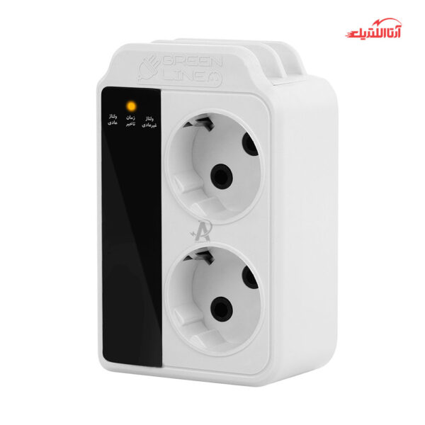 محافظ برق 2 خانه دوشاخه ای صوتی تصویری و کامپیوتر گرین مدل GLP102