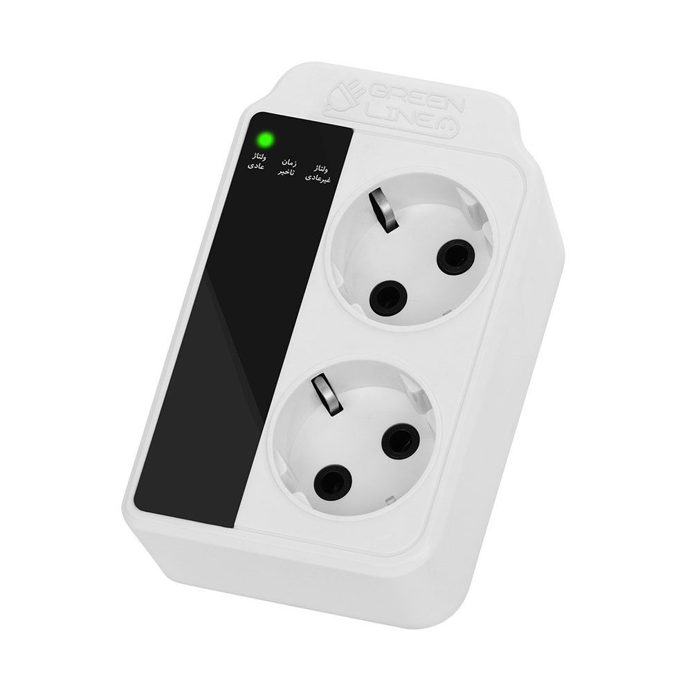 محافظ برق 2 خانه دوشاخه ای صوتی تصویری و کامپیوتر گرین مدل GLP102