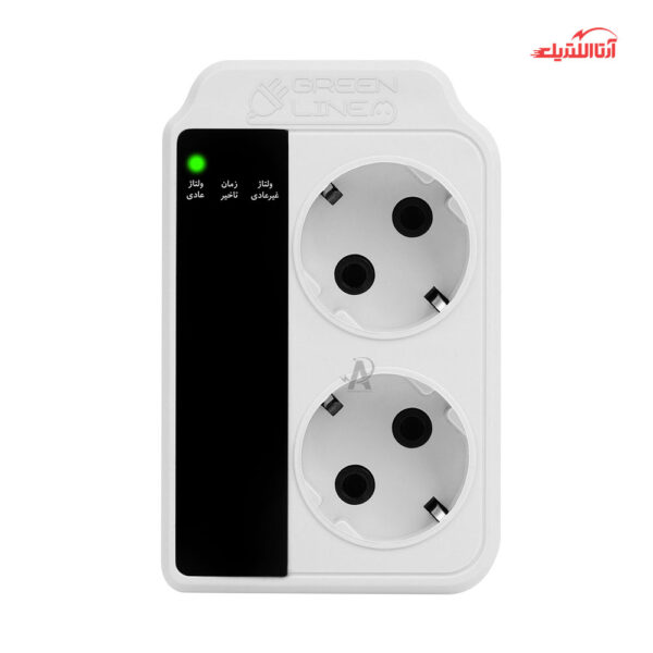 محافظ برق 2 خانه دوشاخه ای پکیج و ماشین لباسشویی گرین مدل GLP162