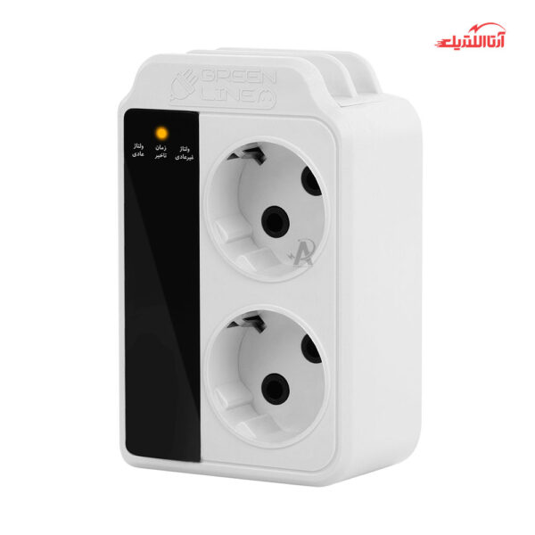 محافظ برق 2 خانه دوشاخه ای پکیج و ماشین لباسشویی گرین مدل GLP162