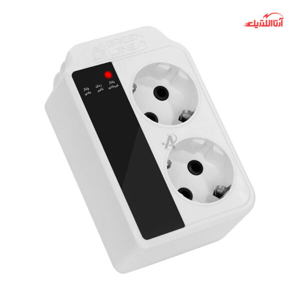 محافظ برق 2 خانه دو شاخه ای یخچال فریزر گرین مدل GLP162R