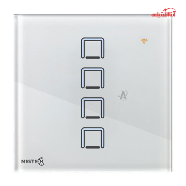 کلید لمسی هوشمند چهار پل Zigbee نستک سری INNOVA کد NE5LS01XG4