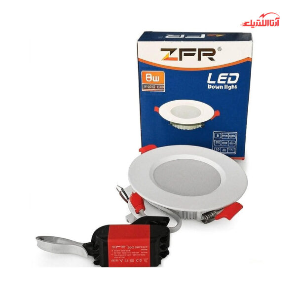 پنل سقفی گرد توكار 8 وات ZFR کد SMD06