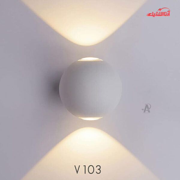 چراغ دیواری دو طرفه 6 وات گرد ستاره شمال مدل V103