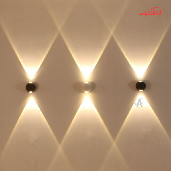 چراغ دیواری دو طرفه 6 وات گرد ستاره شمال مدل V103