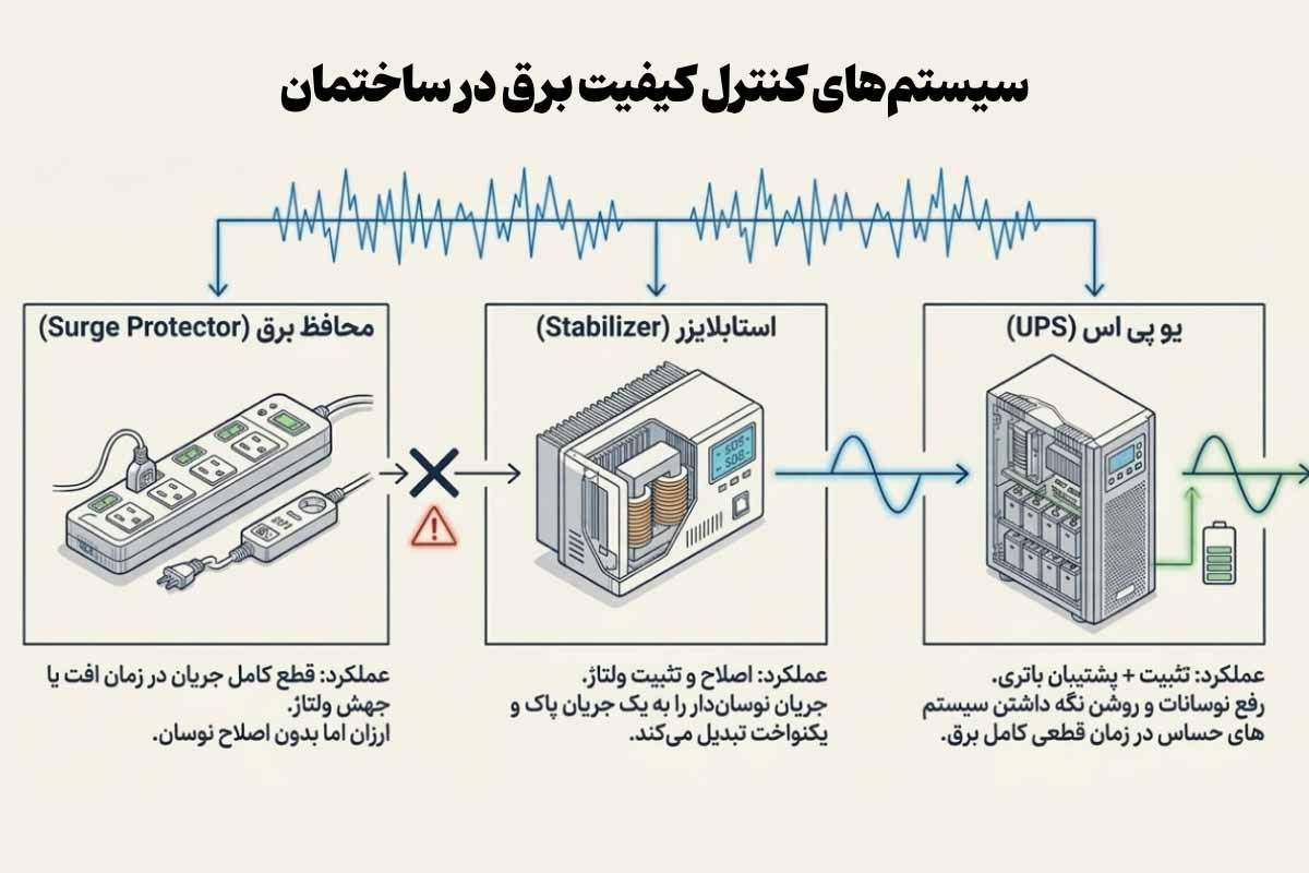 تجهیزات کنترل کیفیت برق ساختمان