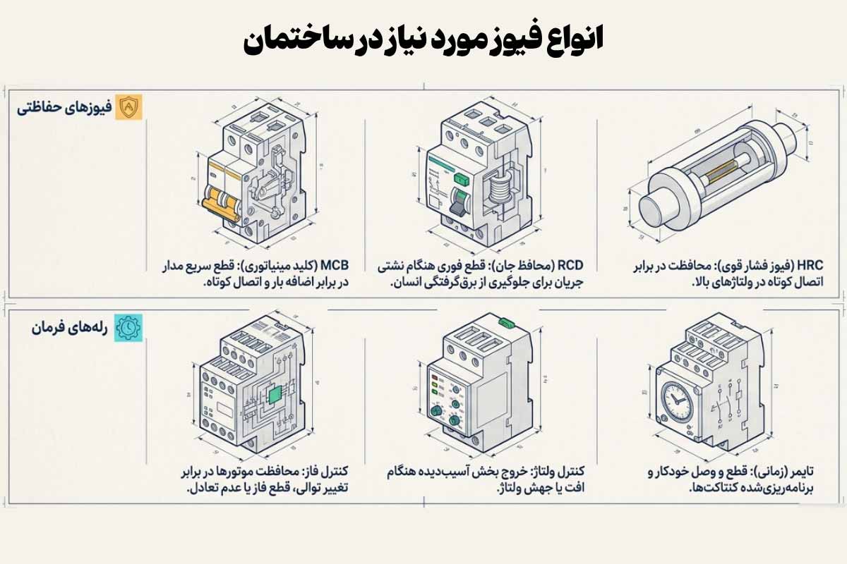 معرفی انواع فیوز برای ساختمان