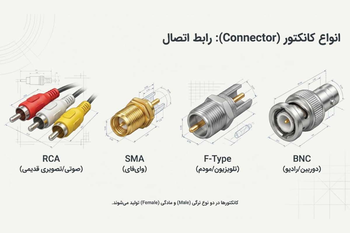 معرفی انواع کنتاکتور کابل کواکسیال