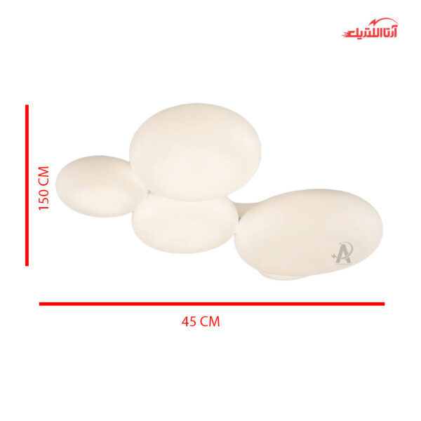 چراغ سقفی 102 وات ریموت دار سه حالته ستاره شمال مدل TS76