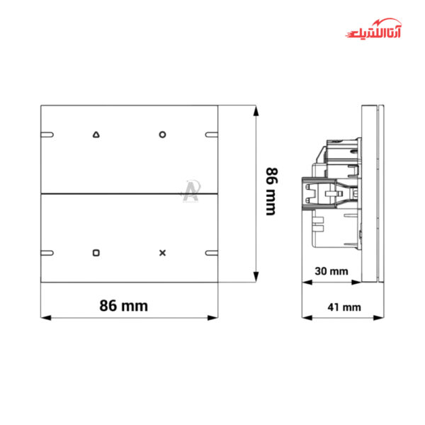 کلید پوش باتن هوشمند سناریو Zigbee نستک سری TRONE کد TR5SEALXG4