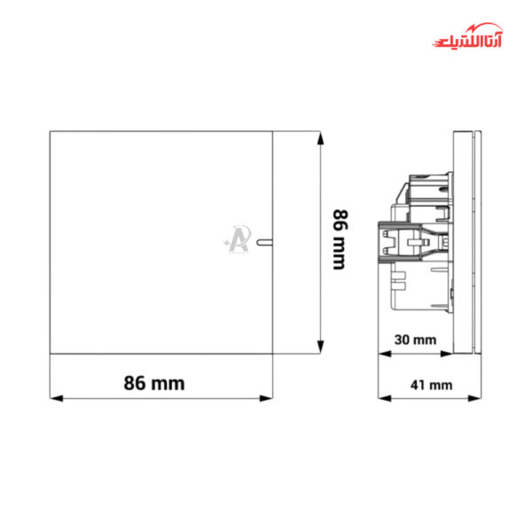 کلید پوش باتن هوشمند تبدیل Zigbee نستک سری TRONE کد TR5TSALXG1