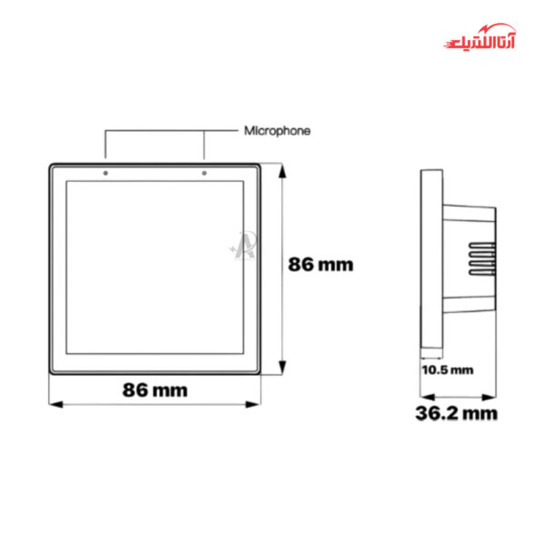 کنترل پنل لمسی 4 اینچ همراه با الکسا نستک