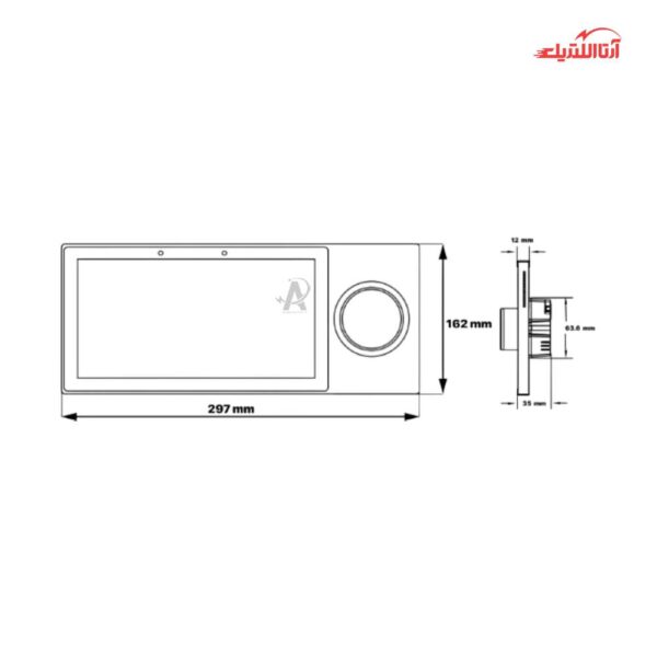 کنترل پنل لمسی 12 اینچ همراه با موزیک پلیر نستک