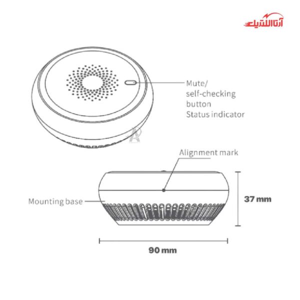 سنسور تشخیص دود و هشدار مونواکسید کربن Zigbee Tuya نستک سری Environ
