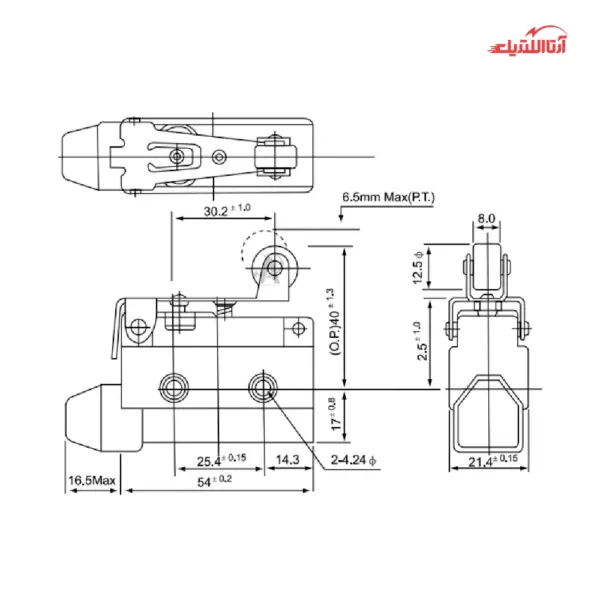 لیمیت سوئیچ قاب دار اهرمی قرقره دار CNTD مدل CZ-7141