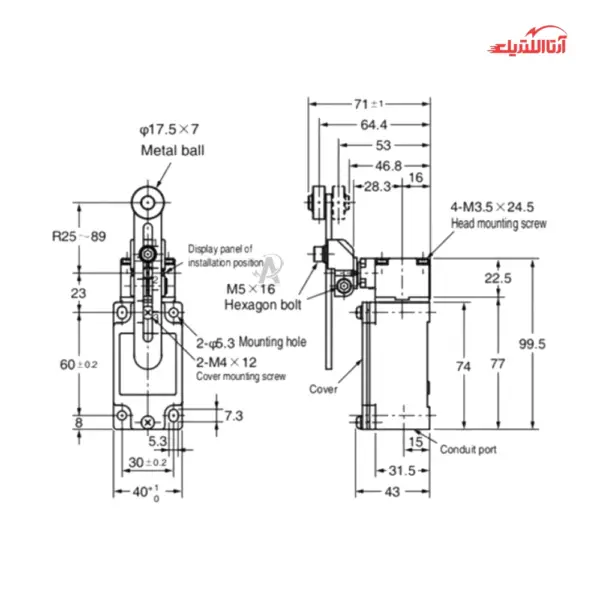 لیمیت سوئیچ تیپ سنگین طرح تله CNTD مدل C4B-4112N