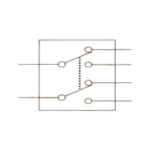 رله نوع DPDT (دو قطب دو شاخه)