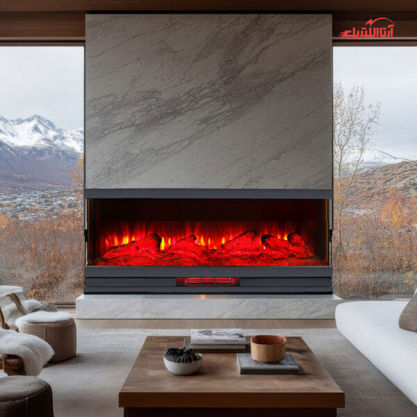 شومینه برقی سه بعدی با قابلیت پخش صدا اچ بی کد 3D-100-Audio